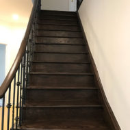 dark brown stairs renovation
